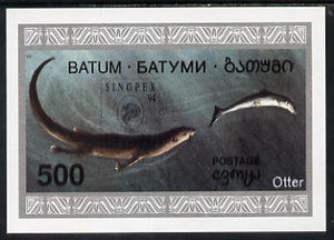 Batum 1994 Animals (Otter) imperf s/sheet with 'Singpex' opt unmounted mint