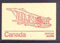 Canada 1974 Curtiss HS-2L - 25c red on cream booklet complete mint, SG SB 80d