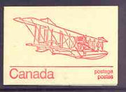 Canada 1974 Curtiss HS-2L - 25c red on cream booklet complete mint, SG SB 80d
