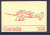 Canada 1974 Junkers 34 - 25c red on cream booklet complete mint, SG SB 80e