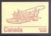 Canada 1974 Stranraer Flying boat - 25c red on cream booklet complete mint, SG SB 80h