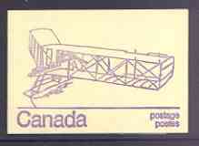 Canada 1974 Burgess Dunne Seaplane - 50c violet on cream booklet complete mint, SG SB 82b