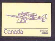 Canada 1974 Junkers 34 - 50c violet on cream booklet complete mint, SG SB 82e