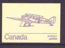 Canada 1974 Junkers 34 - 50c violet on cream booklet complete mint, SG SB 82e