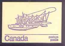 Canada 1974 Stranraer Flying boat - 50c violet on cream booklet complete mint, SG SB 82h