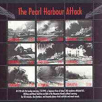 Udmurtia Republic 2001 Pearl Harbour Attack perf sheetlet #02 containing complete set of 9 values unmounted mint