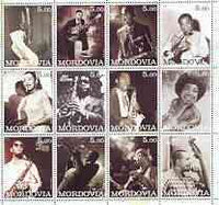 Mordovia Republic 2001 Jazz & Blues Stars perf sheetlet containing complete set of 12 values unmounted mint