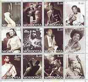 Mordovia Republic 2001 Jazz & Blues Stars perf sheetlet containing complete set of 12 values unmounted mint