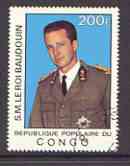Congo 1977 King Baudouin 200f from Personalities set, very fine used, SG 590