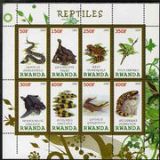 Rwanda 2009 Reptiles perf sheetlet containing 8 values unmounted mint