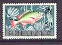 Belize 1973 Mutton Snapper Fish 50c from opt'd def set with new Country name, unmounted mint, SG 356