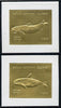 Batum 1994 Whales set of 2 s/sheets in gold unmounted mint