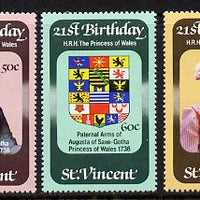 St Vincent 1982 Princess Di's 21st Birthday set of 3 unmounted mint SG 694-6
