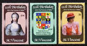 St Vincent 1982 Princess Di's 21st Birthday set of 3 unmounted mint SG 694-6