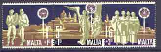 Malta 1969 Christmas Children's Welfare Fund se-tenant set of 3, unmounted mint SG 427b