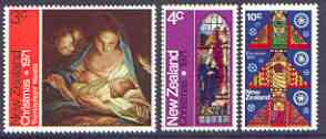 New Zealand 1971 Christmas set of 3 unmounted mint SG 964-66
