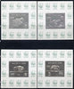 Batum 1994 WWF Animals set of 4 s/sheets in silver foil