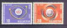 Switzerland 1965 ITU Centenary Congress, set of 2, fine unmounted mint, SG 728-29