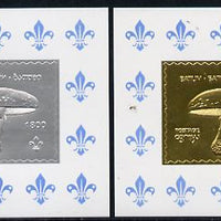 Batum 1994 Fungi set of 2 s/sheets in silver & gold foils (showing Scout emblem) unmounted mint