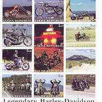 Sakha (Yakutia) Republic 2001 Harley Davidson Legendary Motorcycles imperf sheet containing complete set of 12 values, unmounted mint