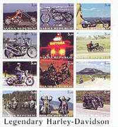 Sakha (Yakutia) Republic 2001 Harley Davidson Legendary Motorcycles imperf sheet containing complete set of 12 values, unmounted mint