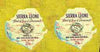 Sierra Leone 1964 World's Fair 3s6d Map stamp unmounted mint horiz pair, one stamp with 'part of Europe Coastline omitted'