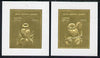Batum 1994 Owls set of 2 s/sheets in gold unmounted mint