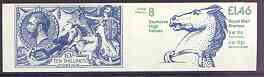 Great Britain 1981-85 Postal History series #08 (Seahorse High Values) £1.46 booklet complete with selvedge at right SG FO1B