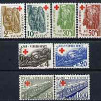 Bulgaria 1947 Red Cross (2nd Issue) set of 8 unmounted mint, SG 645d-k