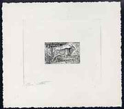 French Equatorial Africa 1957 1F Giant Eland (as SG 288) in black on sunken wove paper, signed by the artist