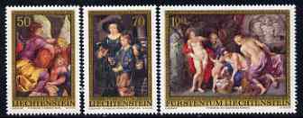 Liechtenstein 1976 400th Birth Anniversary of Rubens (Paintings) set of 3 unmounted mint, SG 640-42