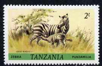 Tanzania 1980 Zebra 2s (from Animals def set) unmounted mint SG 315*