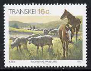 Transkei 1984-91 Morning Pasture 16c from def set unmounted mint SG 149a