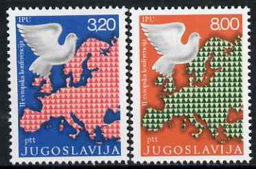 Yugoslavia 1975 European Security set of 2 unmounted mint SG 1631-32