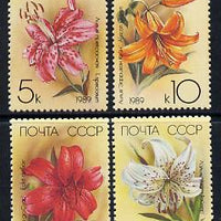 Russia 1989 Lilies perf set of 4 unmounted mint, SG 5977-80, Mi 5931-34