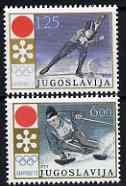 Yugoslavia 1972 Sapporo Winter Olympics set of 2 unmounted mint, SG 1503-04*