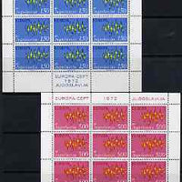 Yugoslavia 1972 Europa set of 2 each in sheetlets of 9 unmounted mint, SG 1514-15