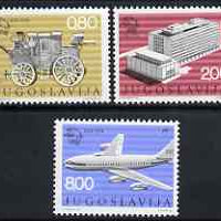 Yugoslavia 1974 Centenary of UPU set of 3 unmounted mint, SG 1592-94*