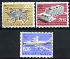 Yugoslavia 1974 Centenary of UPU set of 3 unmounted mint, SG 1592-94*