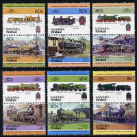 Tuvalu - Nanumea 1984 Locomotives #1 (Leaders of the World) set of 12 opt'd SPECIMEN unmounted mint