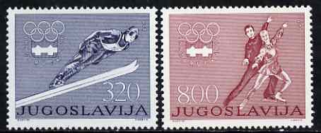 Yugoslavia 1976 Innsbruck Winter Olympics set of 2 unmounted mint, SG 1716-17*