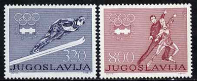 Yugoslavia 1976 Innsbruck Winter Olympics set of 2 unmounted mint, SG 1716-17*