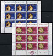 Yugoslavia 1976 Europa - Handicrafts set of 2 each in sheetlets of 9 unmounted mint, SG 1721-22