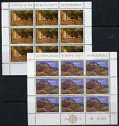 Yugoslavia 1977 Europa (Landscapes) set of 2 each in sheetlets of 9 unmounted mint, SG 1767-68