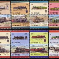 Tuvalu - Nui 1988 Locomotives #4 (Leaders of the World) set of 16 opt'd SPECIMEN unmounted mint