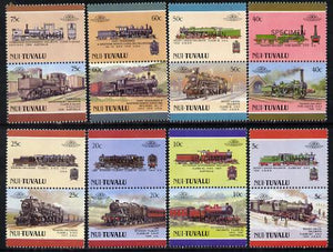 Tuvalu - Nui 1988 Locomotives #4 (Leaders of the World) set of 16 opt'd SPECIMEN unmounted mint
