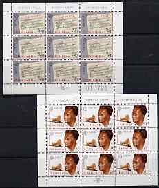 Yugoslavia 1985 Europa - Music Year set of 2 each in sheetlets of 9 unmounted mint, SG 2207-08
