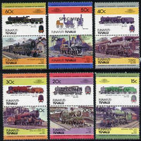 Tuvalu - Funafuti 1984 Locomotives #1 (Leaders of the World) set of 12 opt'd SPECIMEN unmounted mint
