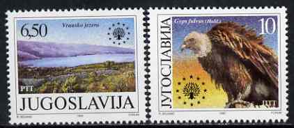 Yugoslavia 1990 Nature Protection set of 2 unmounted mint, SG 2668-69