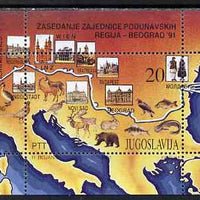 Yugoslavia 1991 Danube Regions Conference perf m/sheet unmounted mint, SG MS 2710